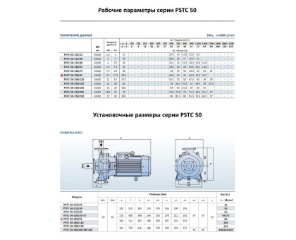 Насосный агрегат моноблочный фланцевый PURITY PSTC 50-200/92