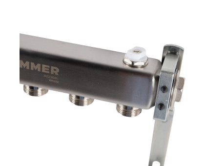 ROMMER RMS-4401-000005 ROMMER Коллектор из нержавеющей стали для радиаторной разводки 5 вых.