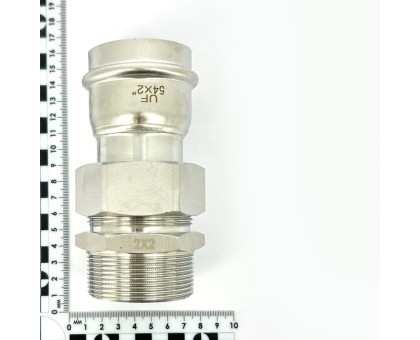 Муфта пресс-Н 54 x 2" с разъемным соединением и плоск. прокладкой нерж.сталь